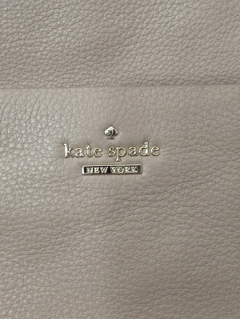 Rare Kate Spade Woods Drive Small Harris Leather bag Almondine/Sunshine
